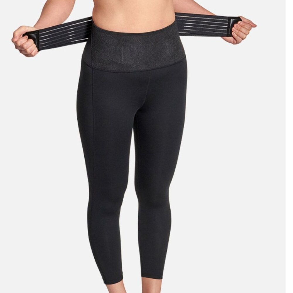 Tommie Copper Adjustable Back Support Leggings & Tank In Black Size M New